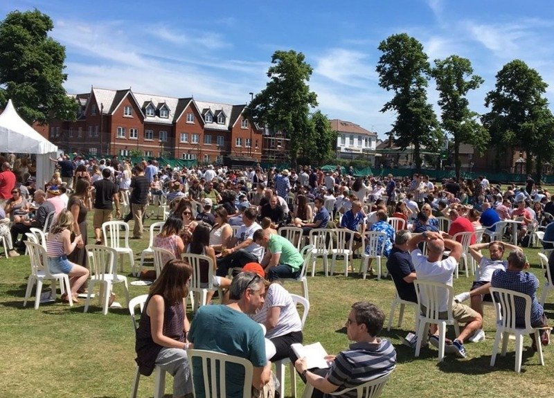 Sunshine at the Guildford Beer Festival